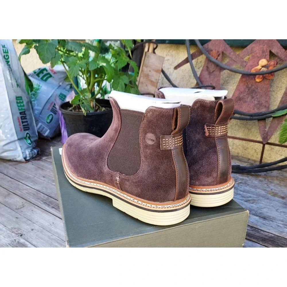 Timberland Boots Men's Size 10 Naples Trail Chelsea Brown‎ Suede Boots $130.00